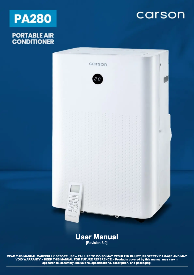 Página 1 del manual Manual de usuario Carson PA280