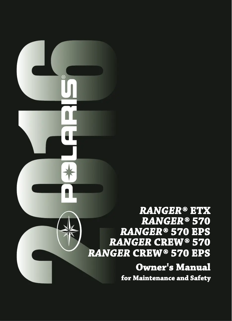 Página 1 del manual Manual de usuario Polaris Ranger 570 (2016)