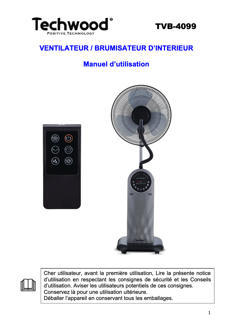 Imagen de la primera página del manual del dispositivo TVE-431