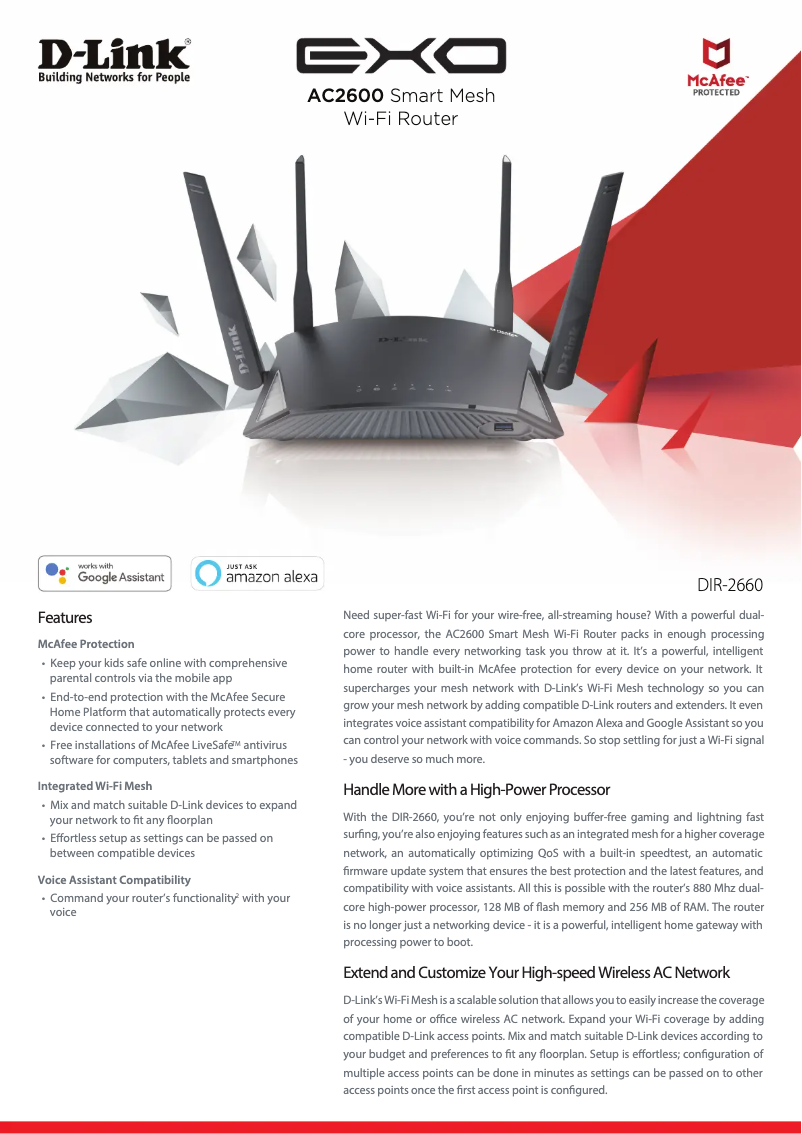 Página 1 del manual Ficha técnica D-Link DIR-2660