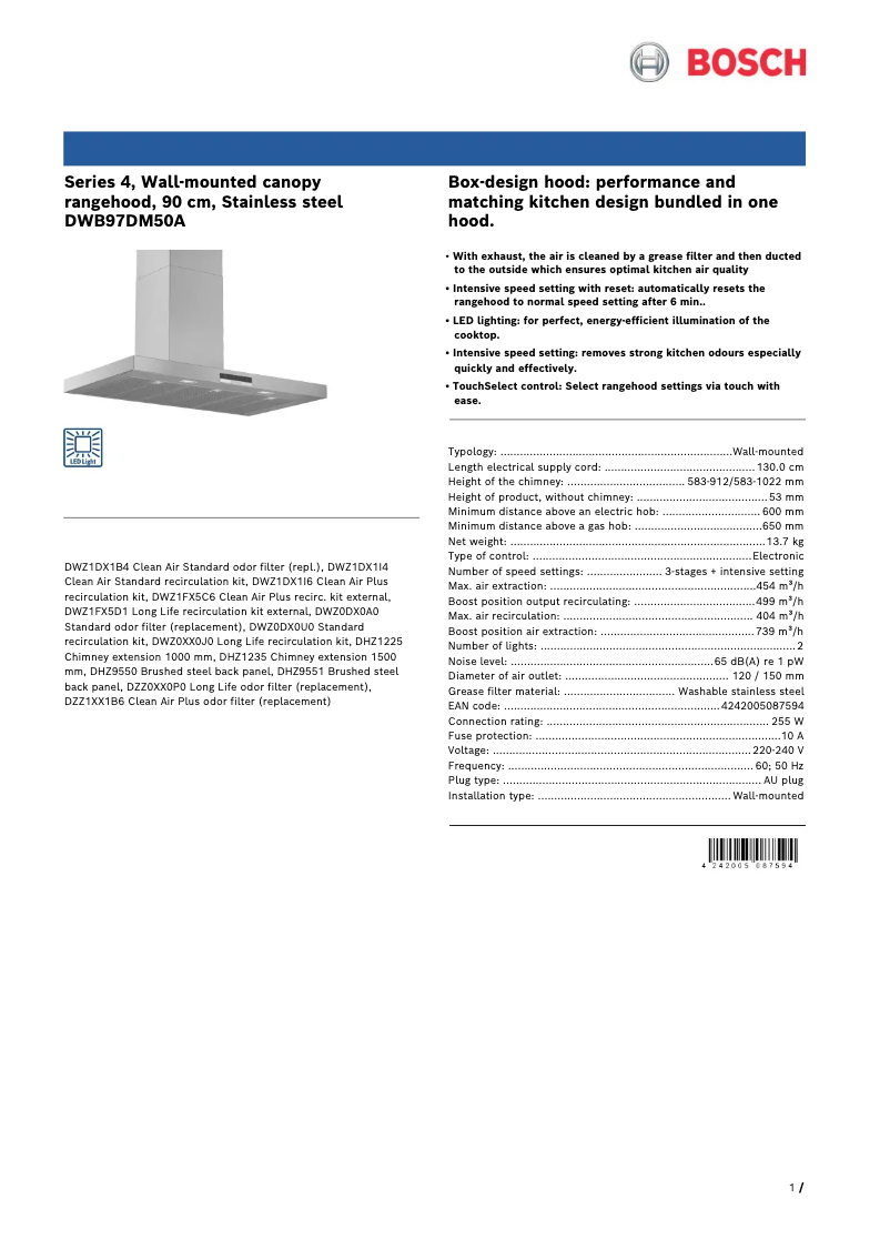 Imagen de la primera página del manual del dispositivo DWB97DM50A