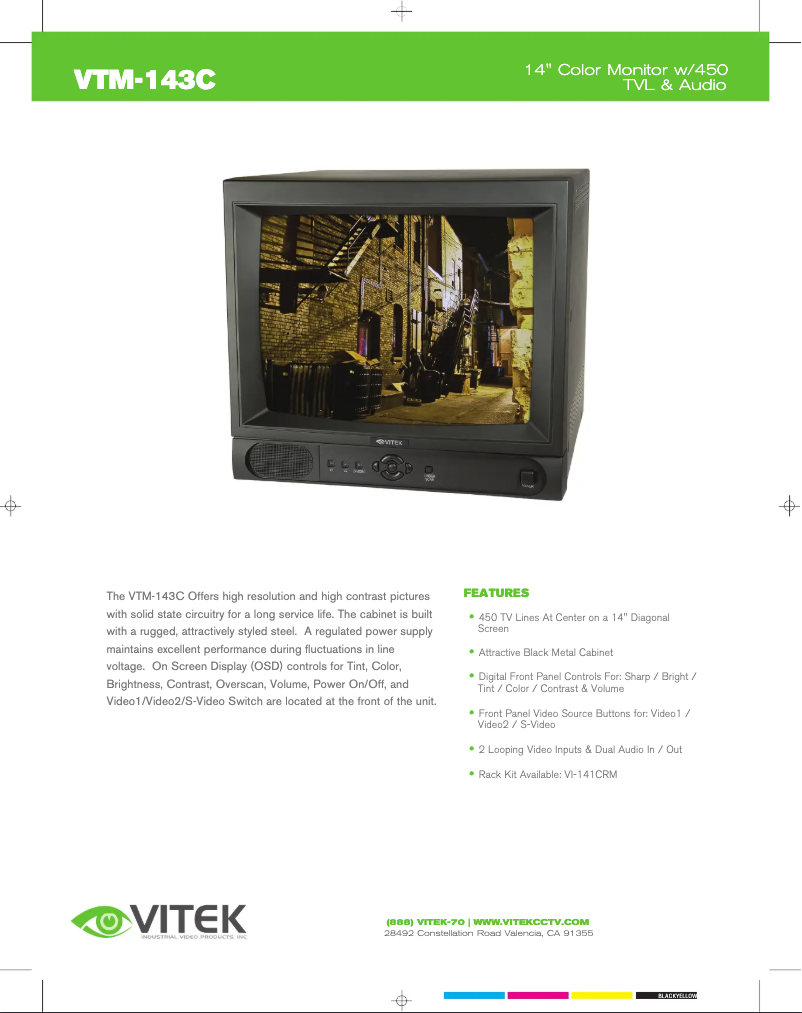 Imagen de la primera página del manual del dispositivo VTM-143C