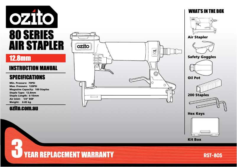 Imagen de la primera página del manual del dispositivo RST-80S