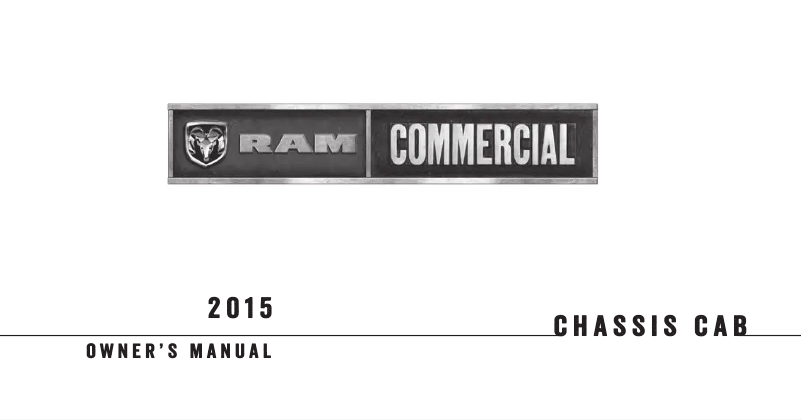 Página 1 del manual Manual de usuario RAM 4500 Chassis Cab (2015)