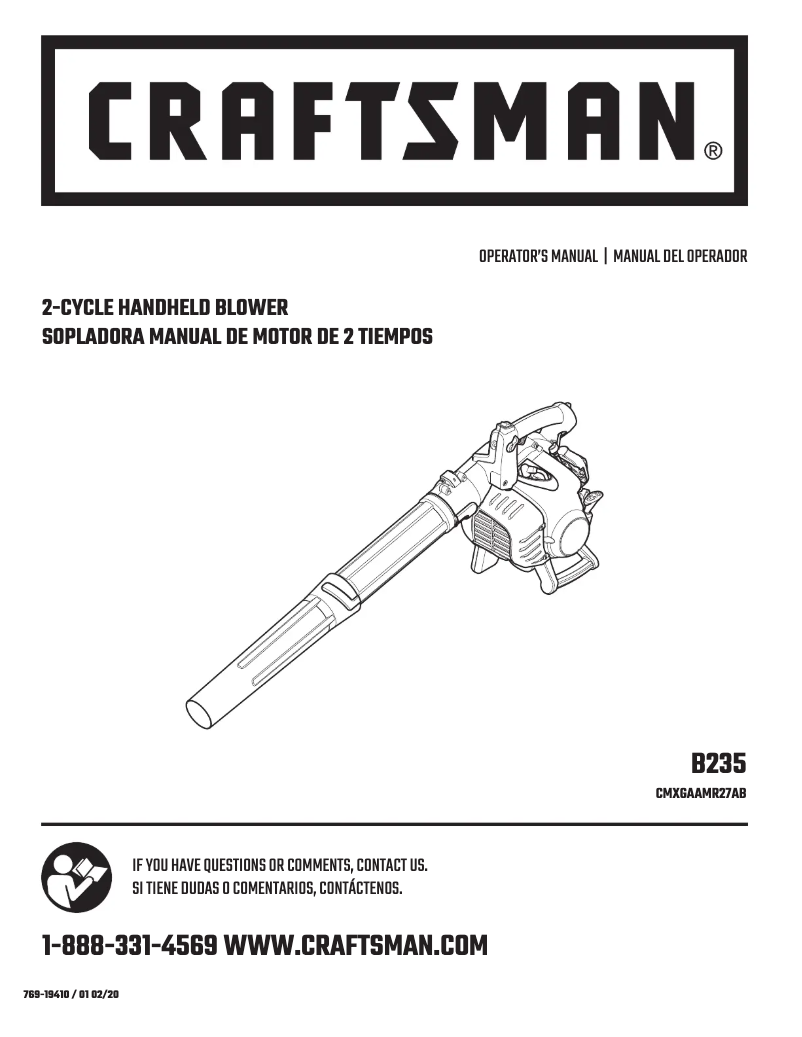Página 1 del manual Manual de usuario Craftsman CMXGAAMR27AB
