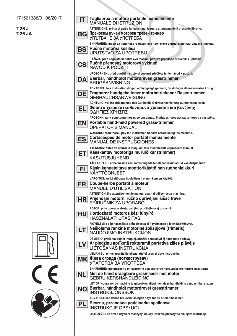 Página 1 del manual Manual de usuario Stiga SGT 226 J