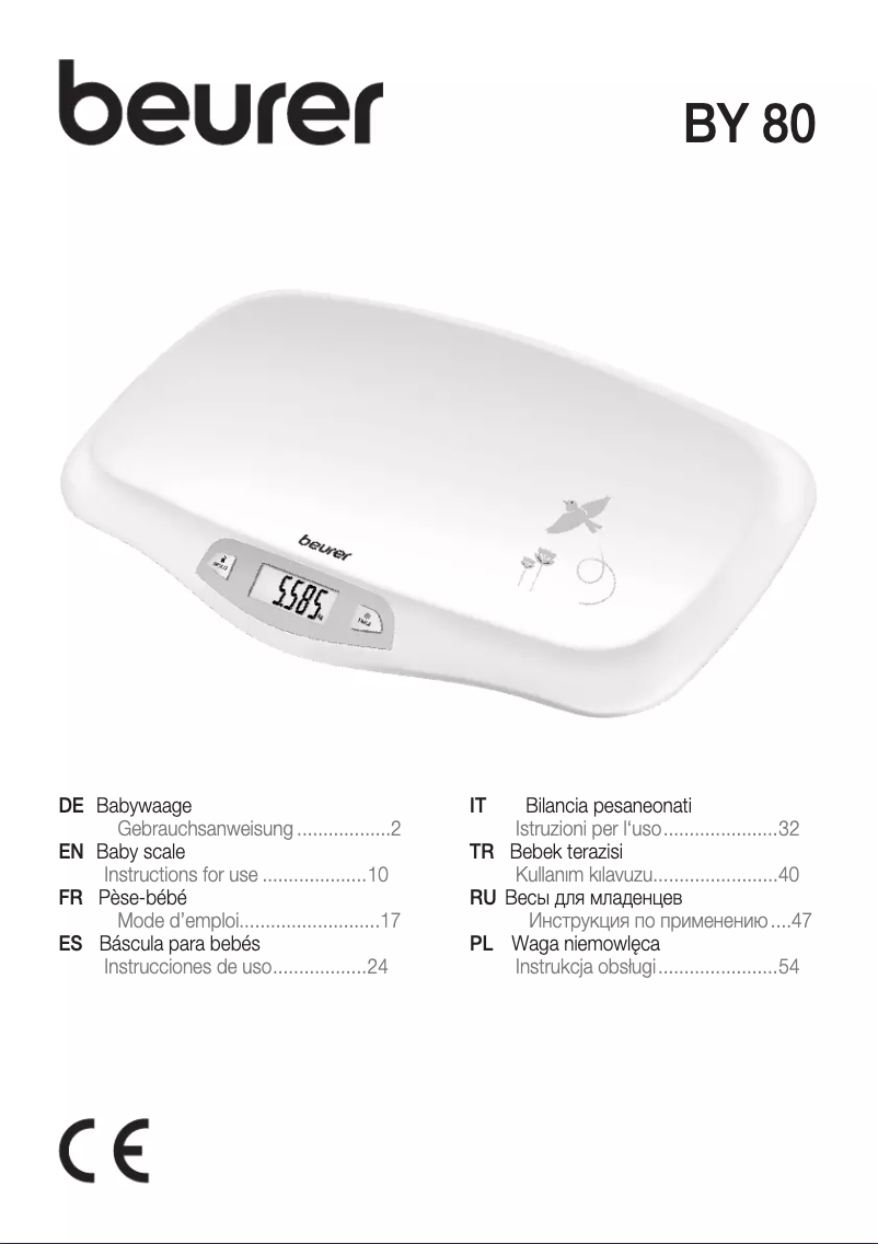 Imagen de la primera página del manual del dispositivo BY 80