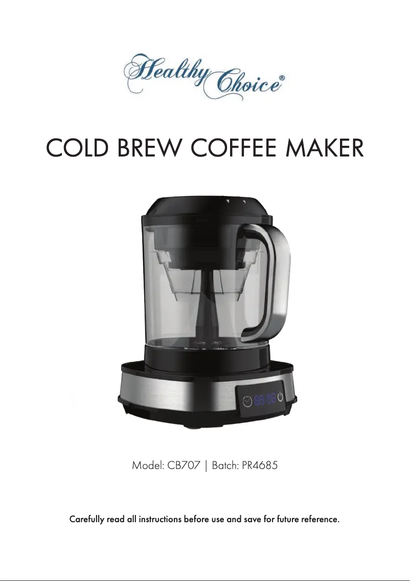 Página nº 1 - Manual de usuario Healthy Choice CB707