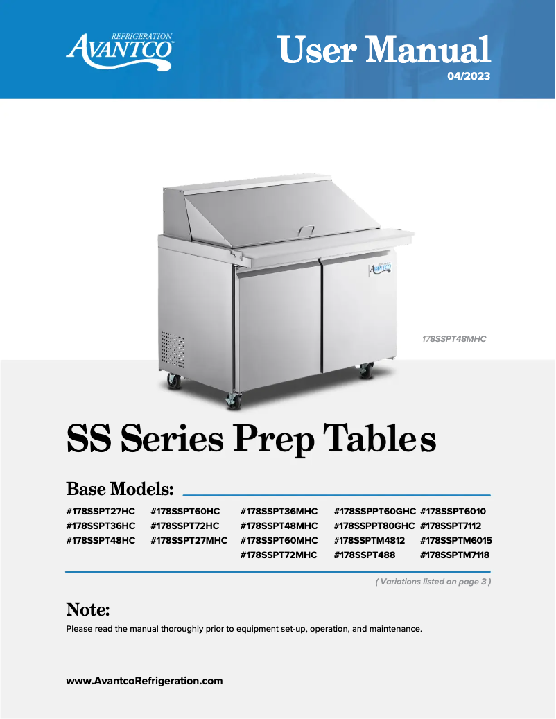 Imagen de la primera página del manual del dispositivo SS-PT-27-HC
