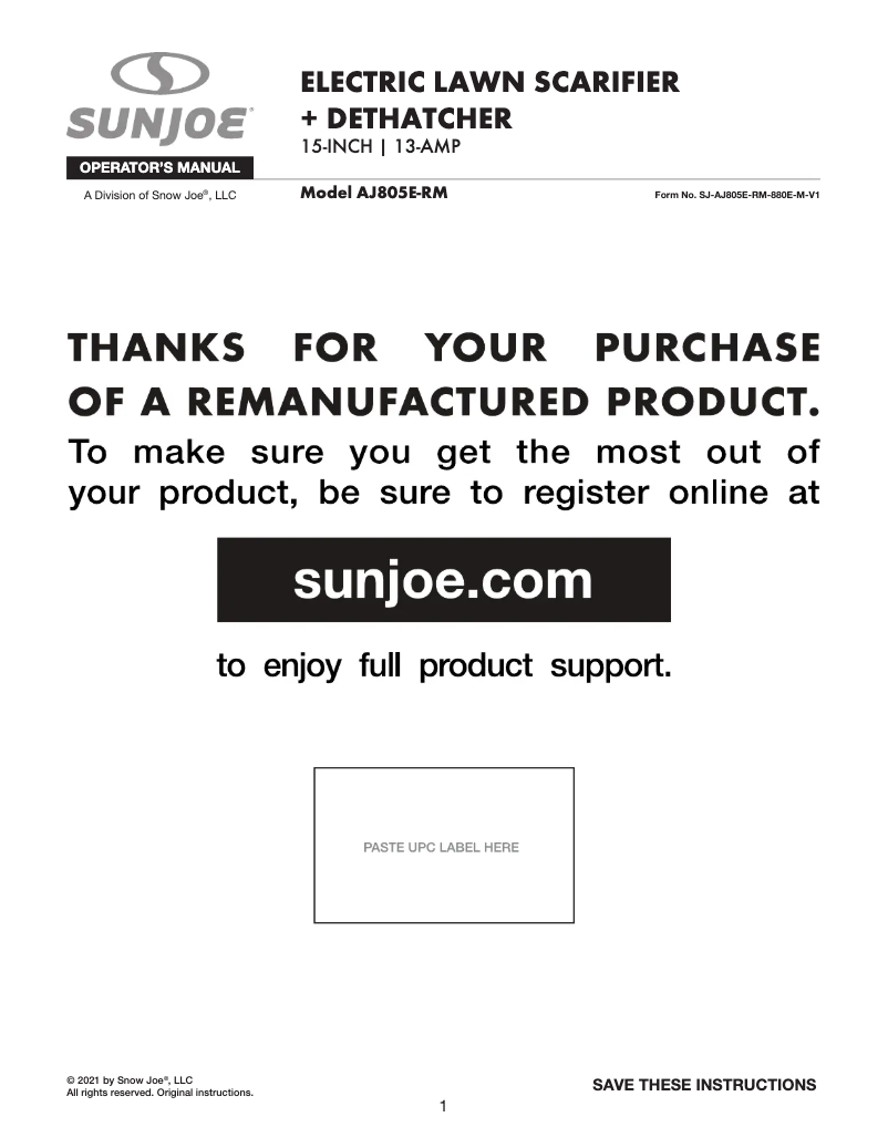 Imagen de la primera página del manual del dispositivo AJ805E-RM