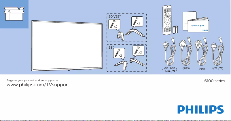 Imagen de la primera página del manual del dispositivo 50PUT6103S