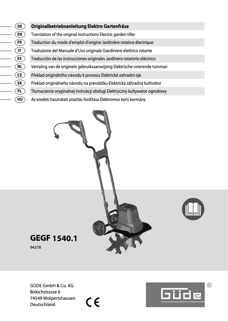 Página 1 del manual Manual de usuario Güde GEGF 1540.1