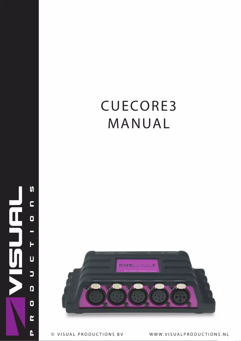 Imagen de la primera página del manual del dispositivo CueCore3