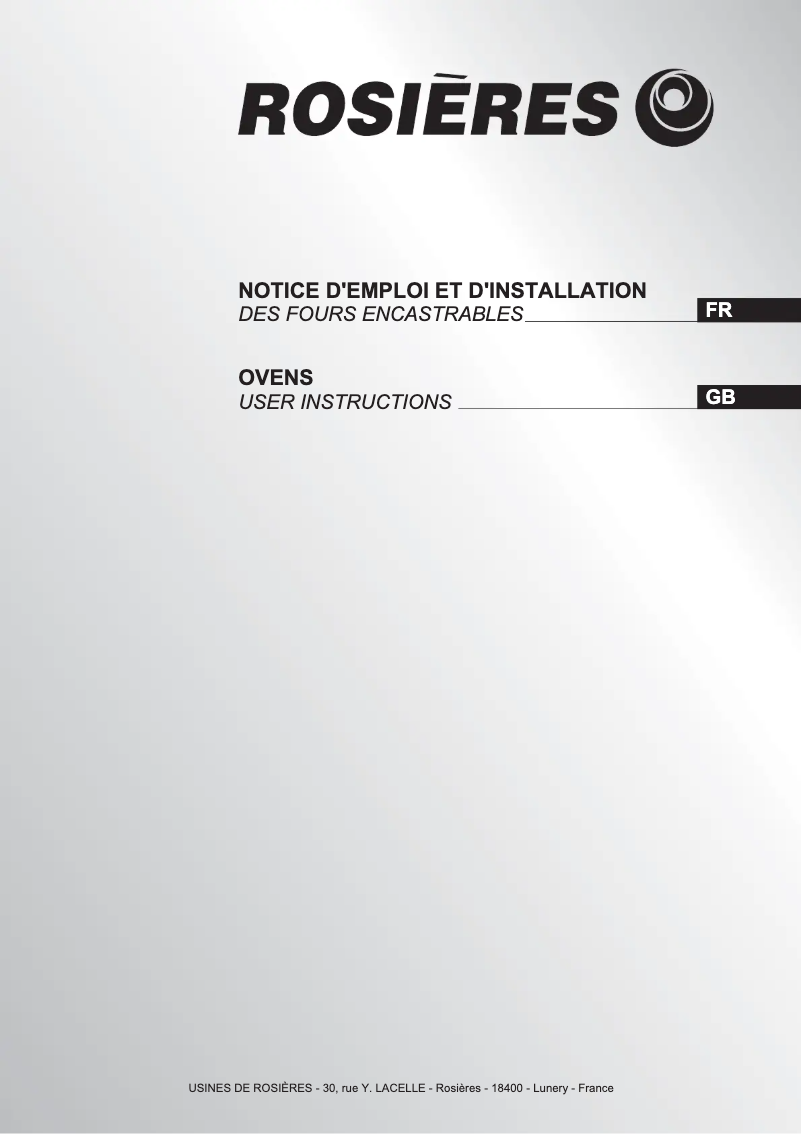 Imagen de la primera página del manual del dispositivo RF 43 RB