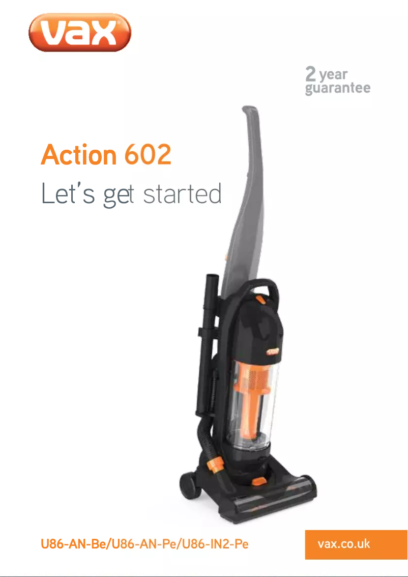 Página nº 1 - Manual de usuario Vax Action 602 U86-IN2-Pe