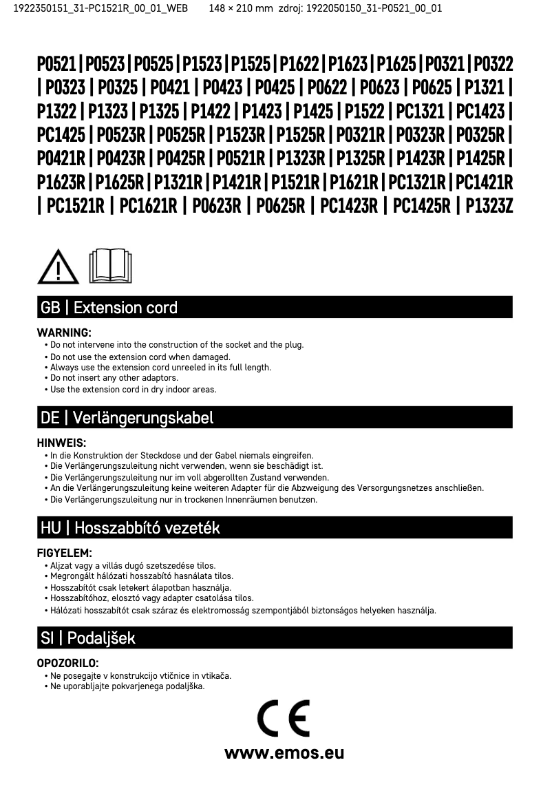 Página 1 del manual Manual de usuario Emos PC1521R