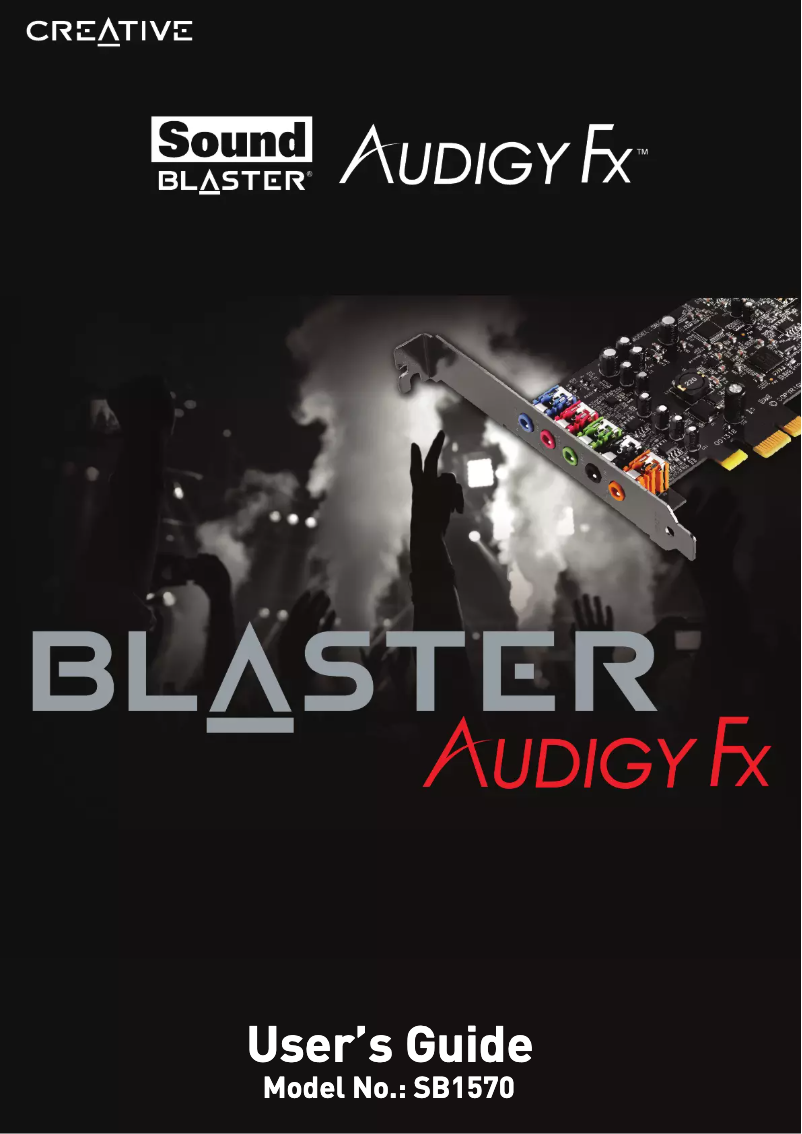 Página 1 del manual Manual de instrucciones Creative Sound Blaster Audigy FX