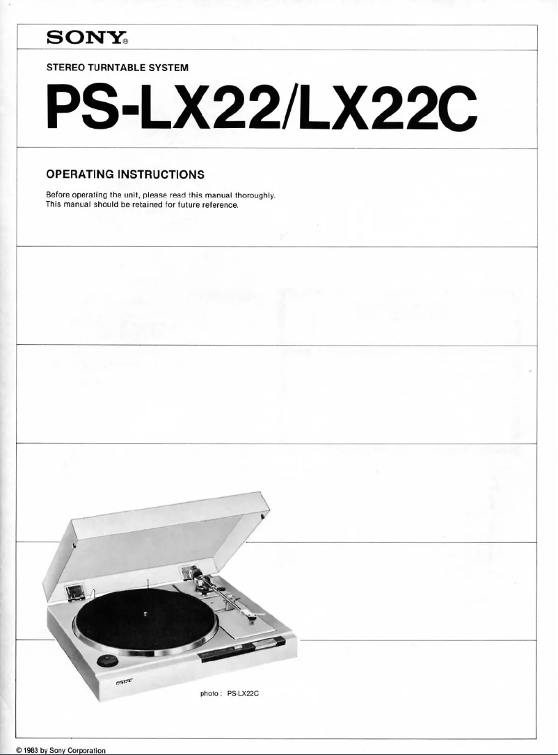 Imagen de la primera página del manual del dispositivo PS-LX22