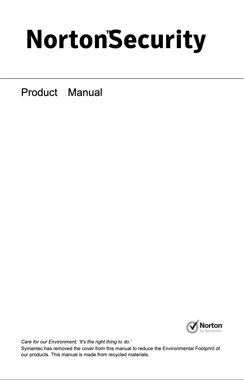 Imagen de la primera página del manual del dispositivo Norton Security Deluxe 3.0