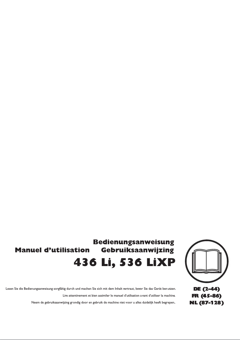 Página 1 del manual Manual de usuario Husqvarna 436 Li