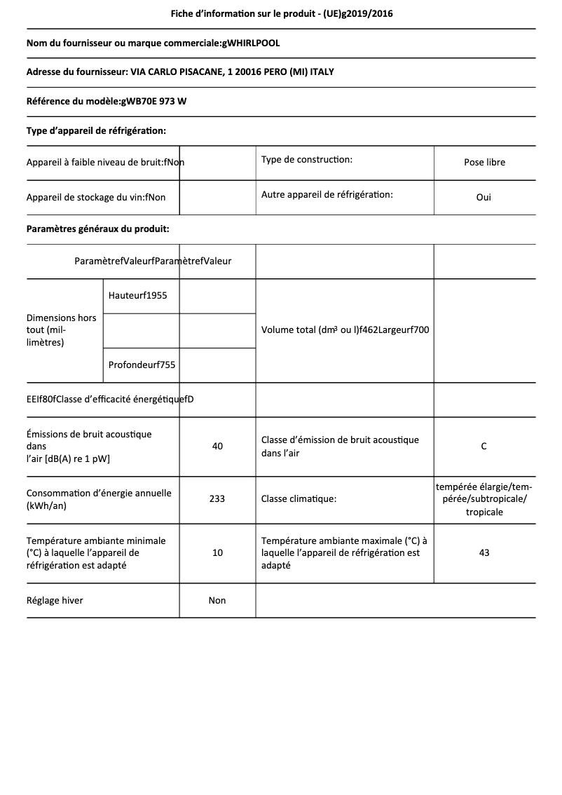 Imagen de la primera página del manual del dispositivo WB70E 973 W