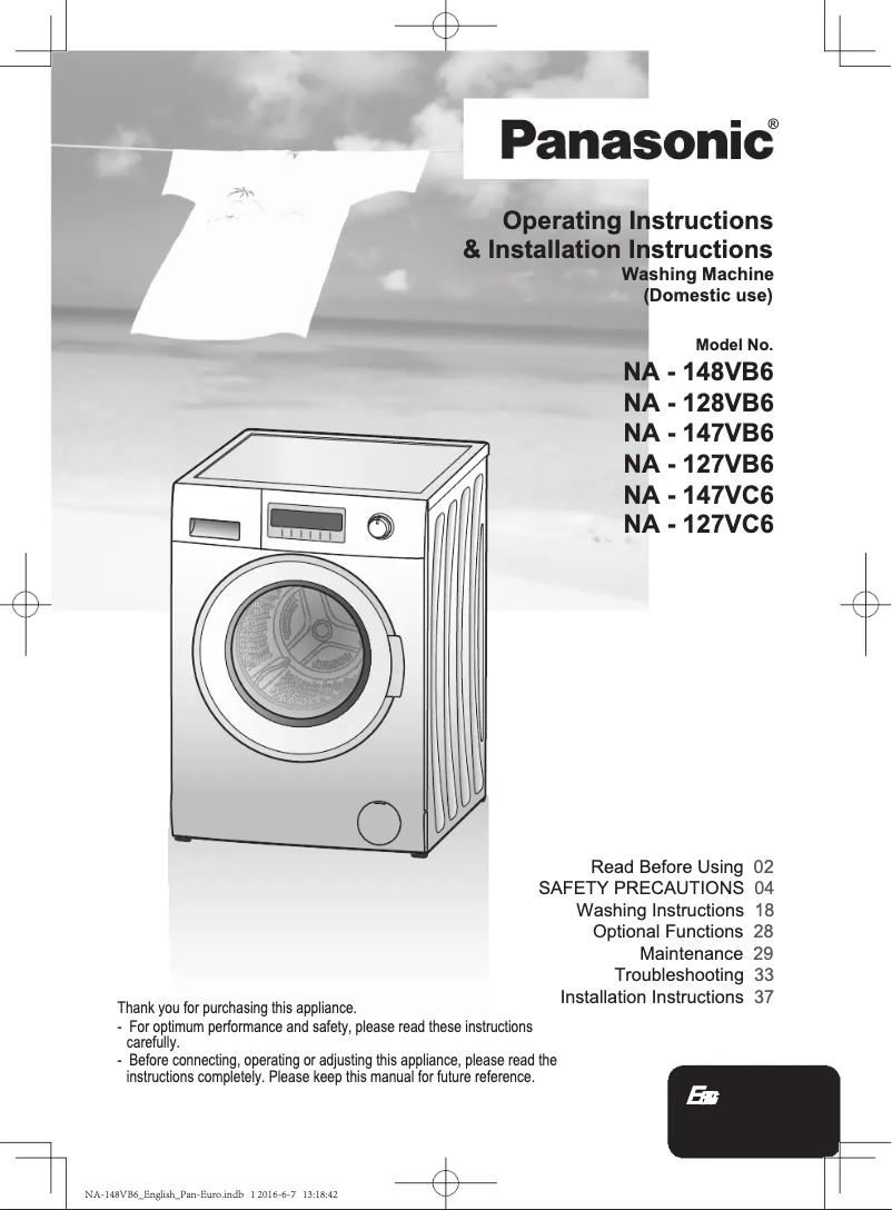 Imagen de la primera página del manual del dispositivo NA-147VB6