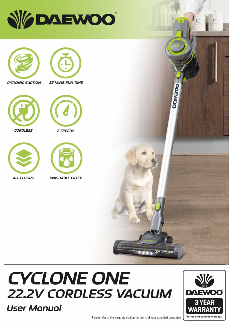 Imagen de la primera página del manual del dispositivo Cyclone One 22.2V FLR00042