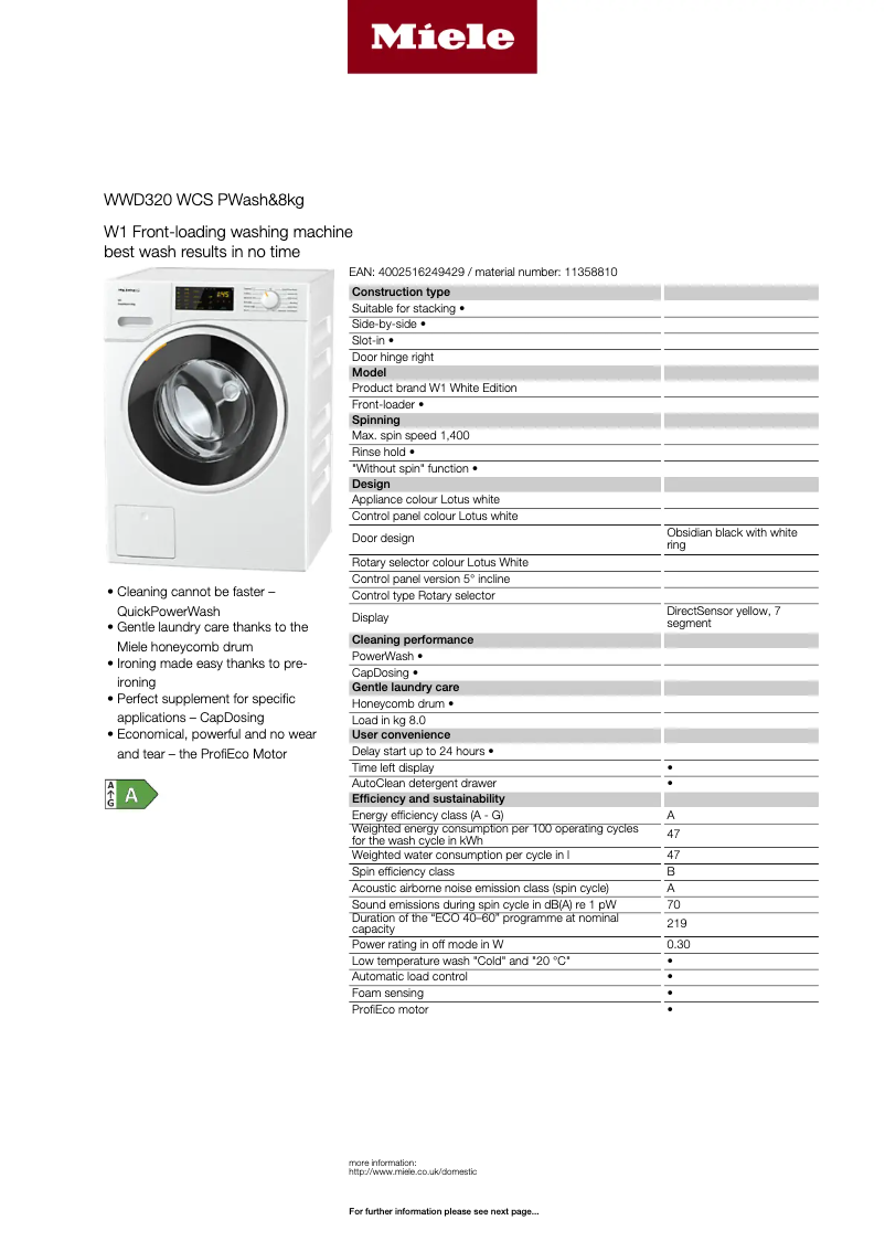 Imagen de la primera página del manual del dispositivo WWD 320 WCS