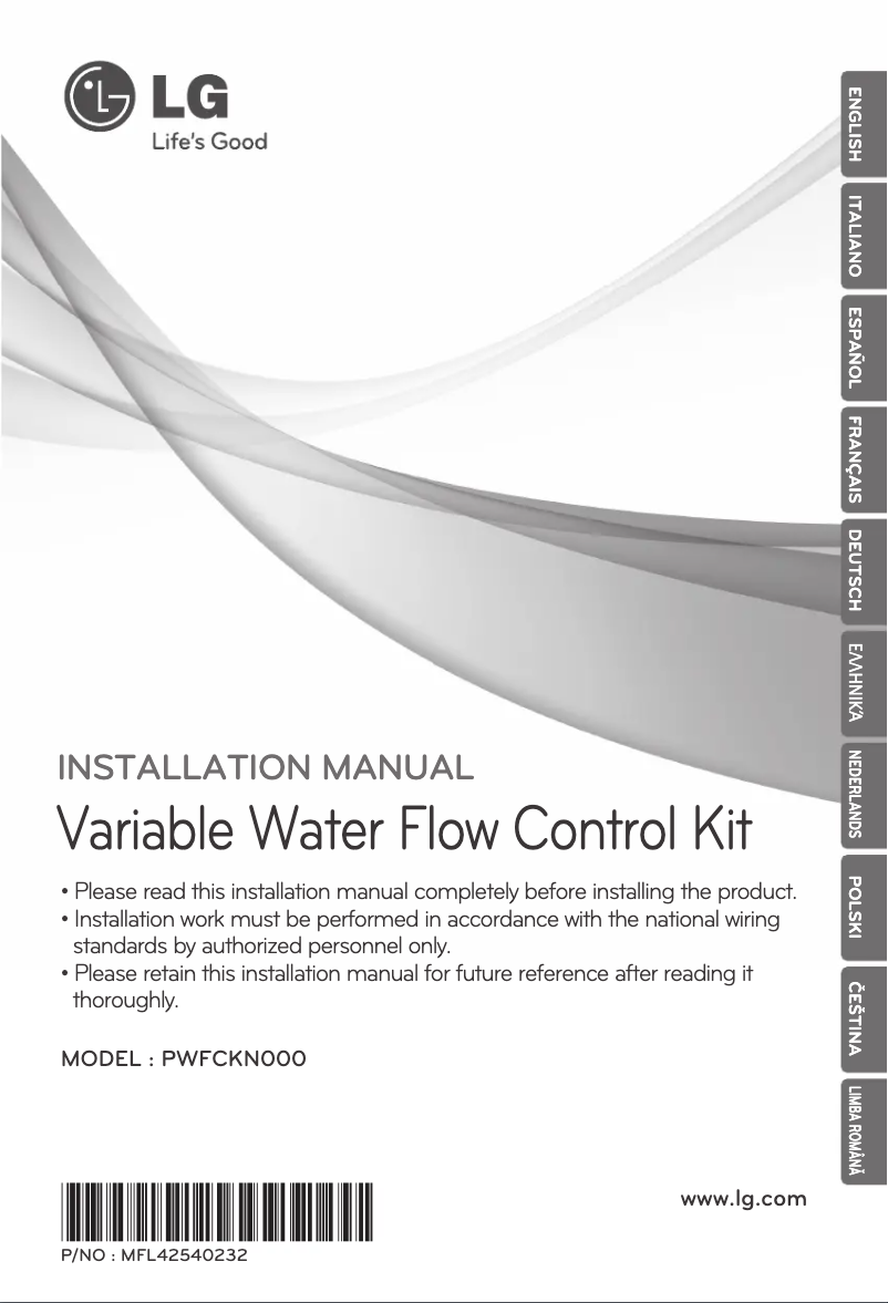 Página 1 del manual Manual de usuario LG PWFCKN000