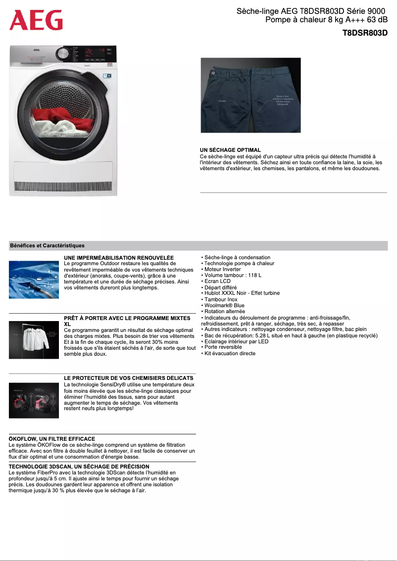 Imagen de la primera página del manual del dispositivo T8DSR803D