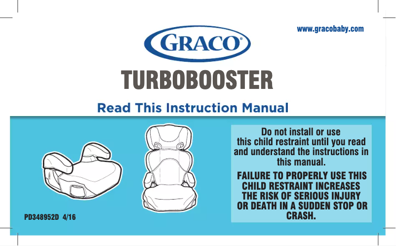 Página 1 del manual Manual de usuario Graco TurboBooster