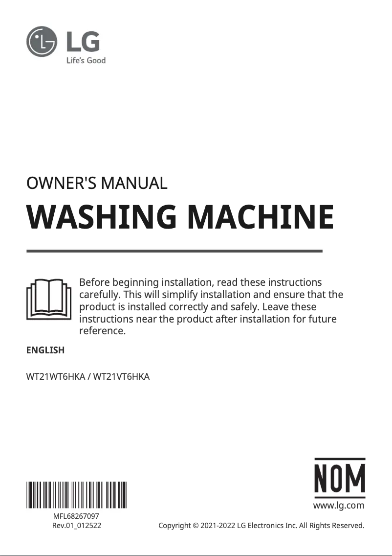 Imagen de la primera página del manual del dispositivo WT21VT6HKA