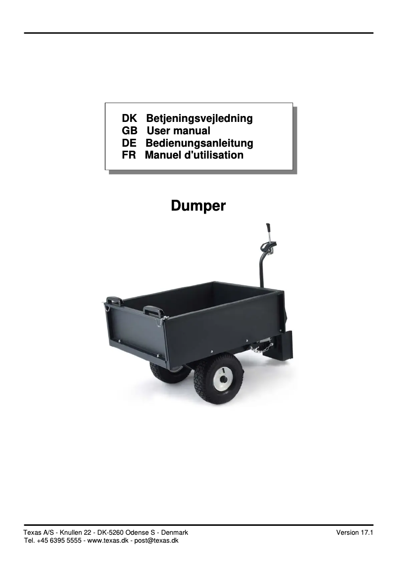 Imagen de la primera página del manual del dispositivo Dumper