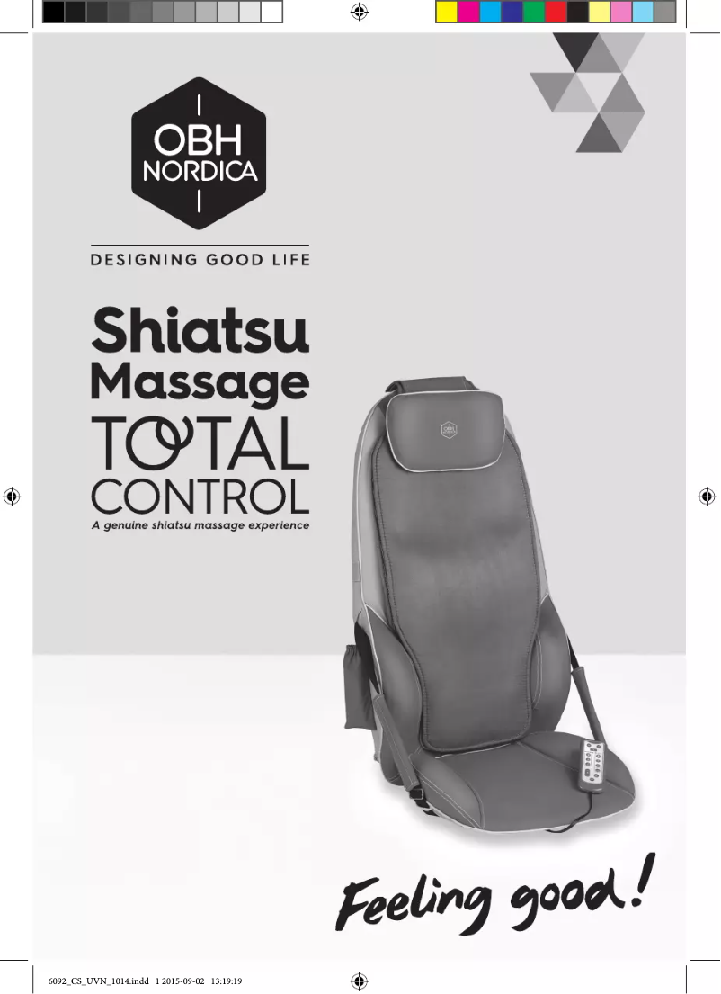 Imagen de la primera página del manual del dispositivo Shiatsu Total Control 6092