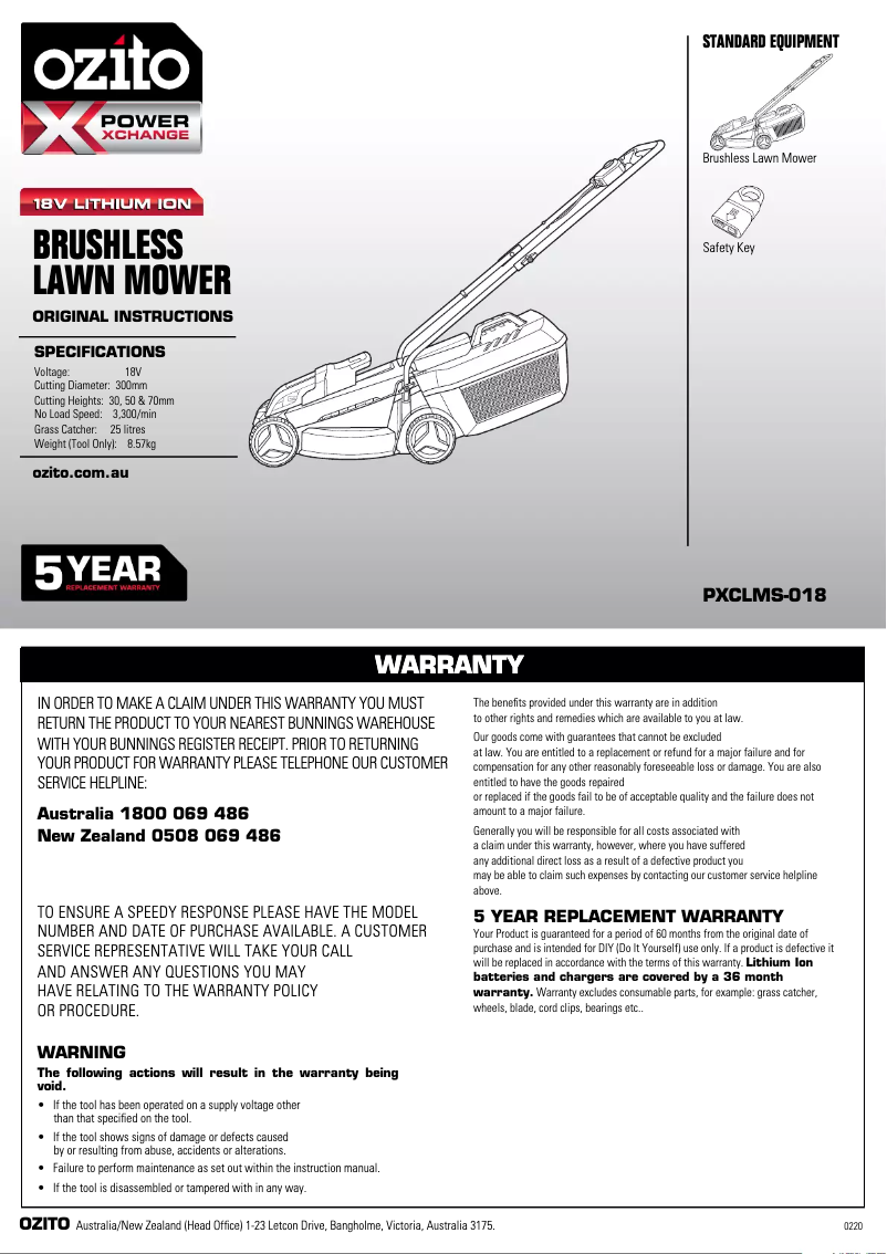 Imagen de la primera página del manual del dispositivo PXCLMK-1418