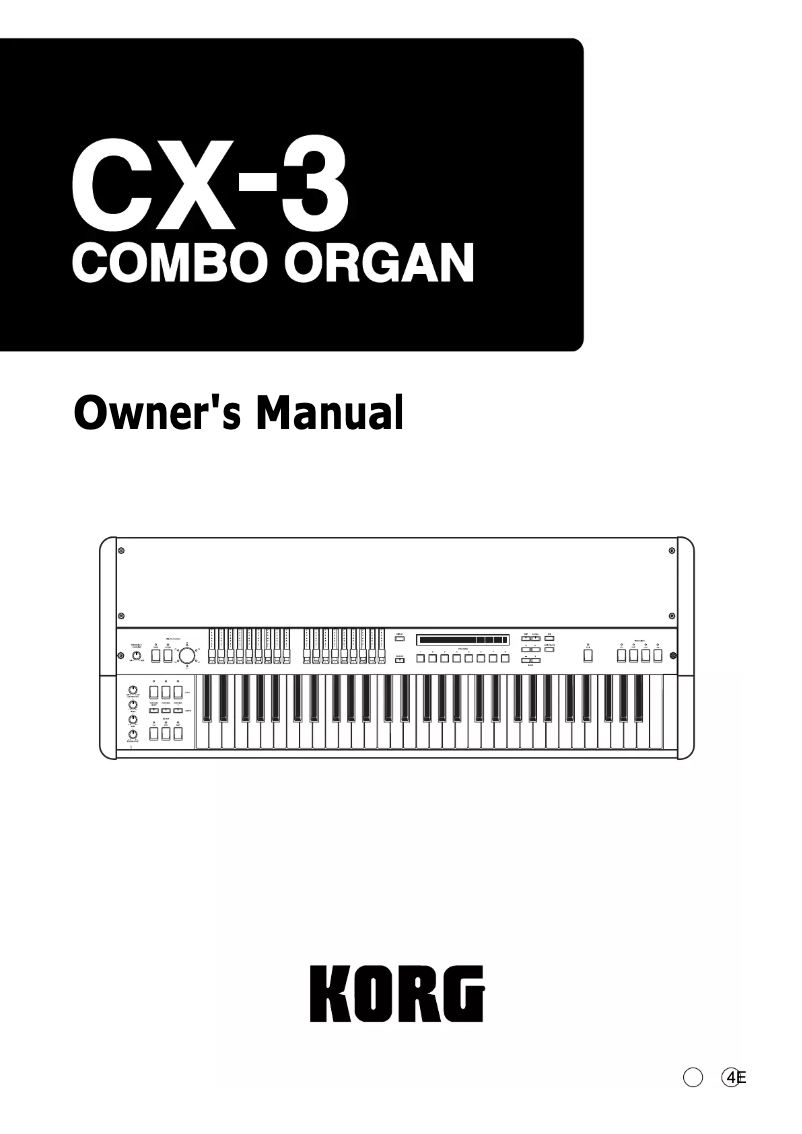 Página 1 del manual Manual de usuario Korg CX-3