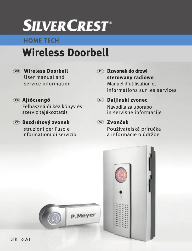 Imagen de la primera página del manual del dispositivo SFK 16 A1