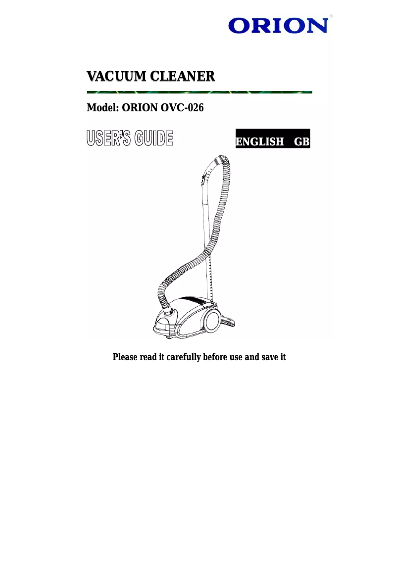 Imagen de la primera página del manual del dispositivo OVC-026