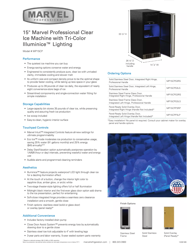 Imagen de la primera página del manual del dispositivo MP15CPP3LP