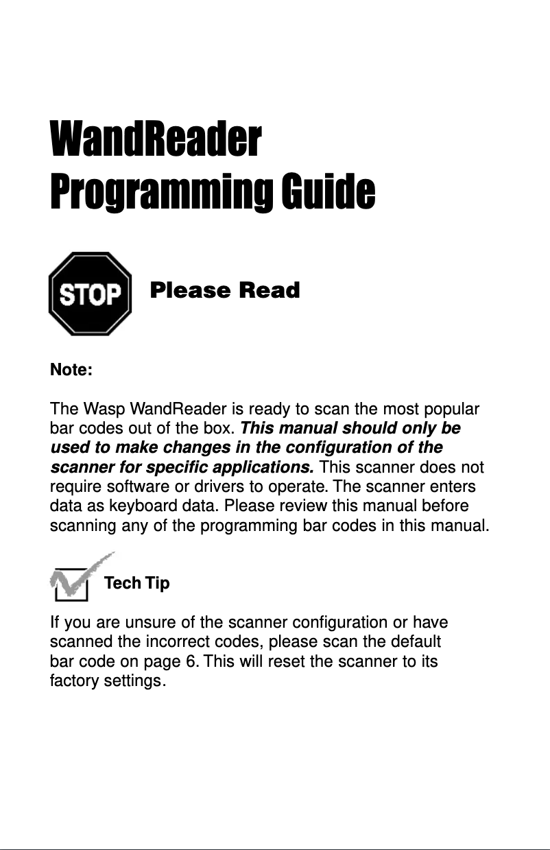 Página 1 del manual Manual de usuario Wasp WWR2905