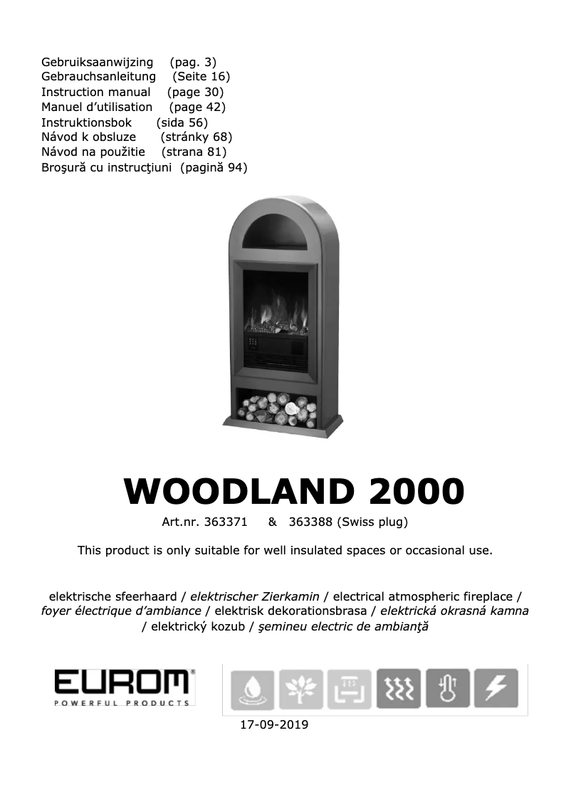 Página 1 del manual Manual de usuario Eurom Woodland 2000