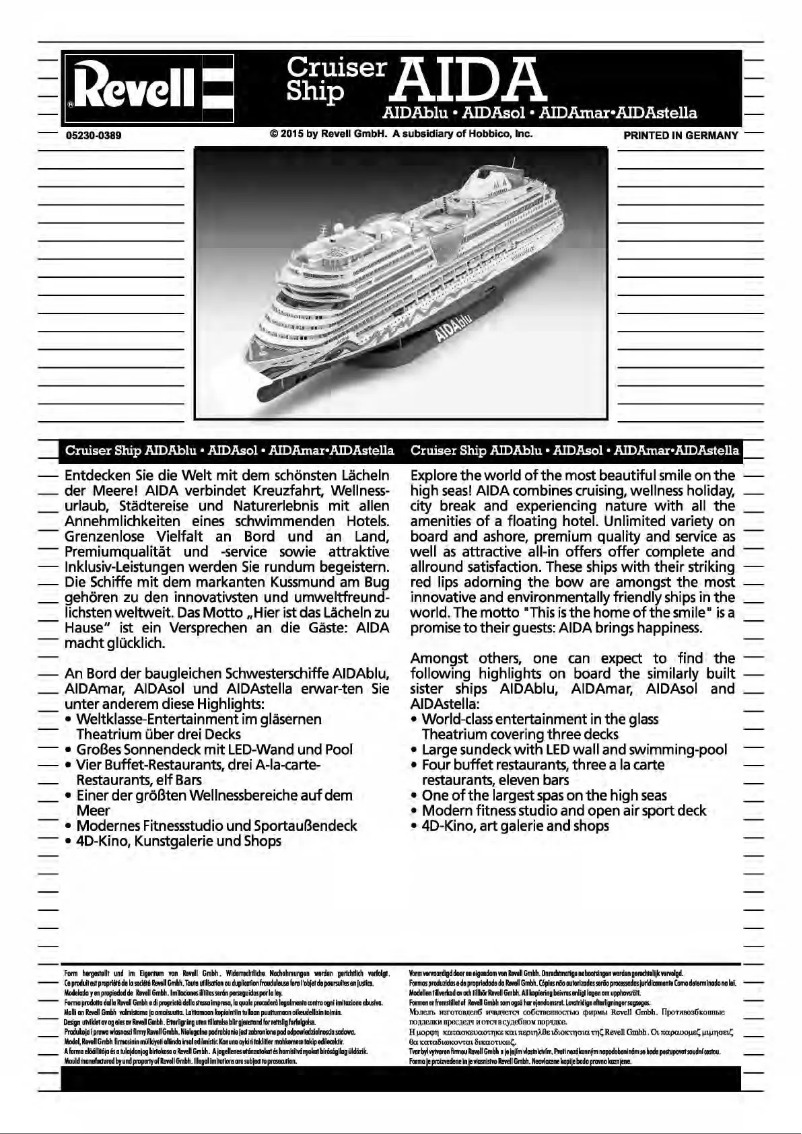 Imagen de la primera página del manual del dispositivo AIDA