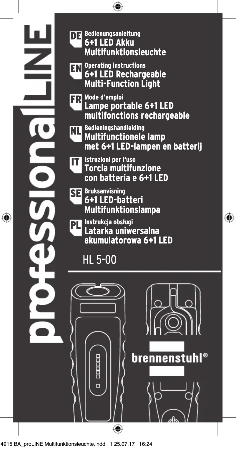 Página 1 del manual Manual de usuario Brennenstuhl professionalLINE HL 5-00