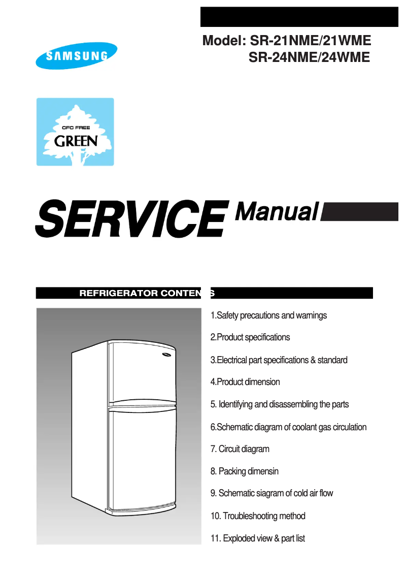 Imagen de la primera página del manual del dispositivo SR-24NME