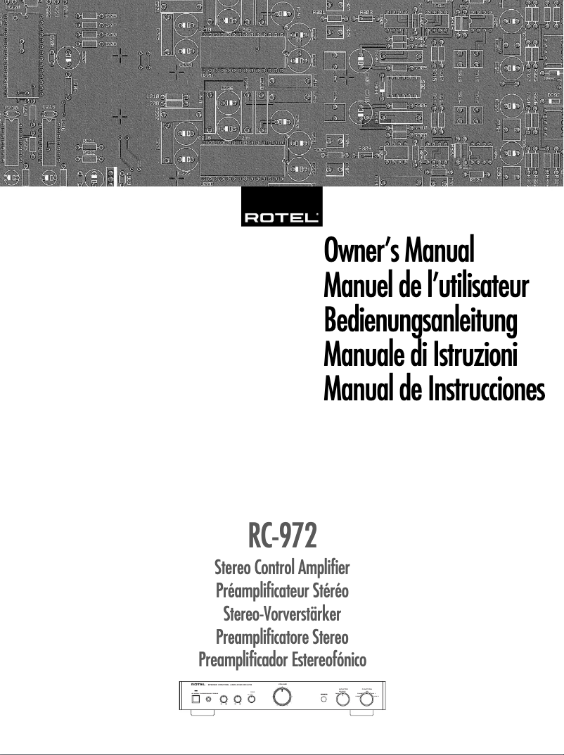 Imagen de la primera página del manual del dispositivo RC-972