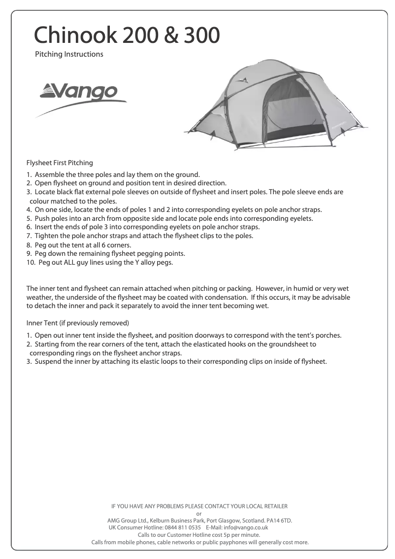 Imagen de la primera página del manual del dispositivo Chinook 200