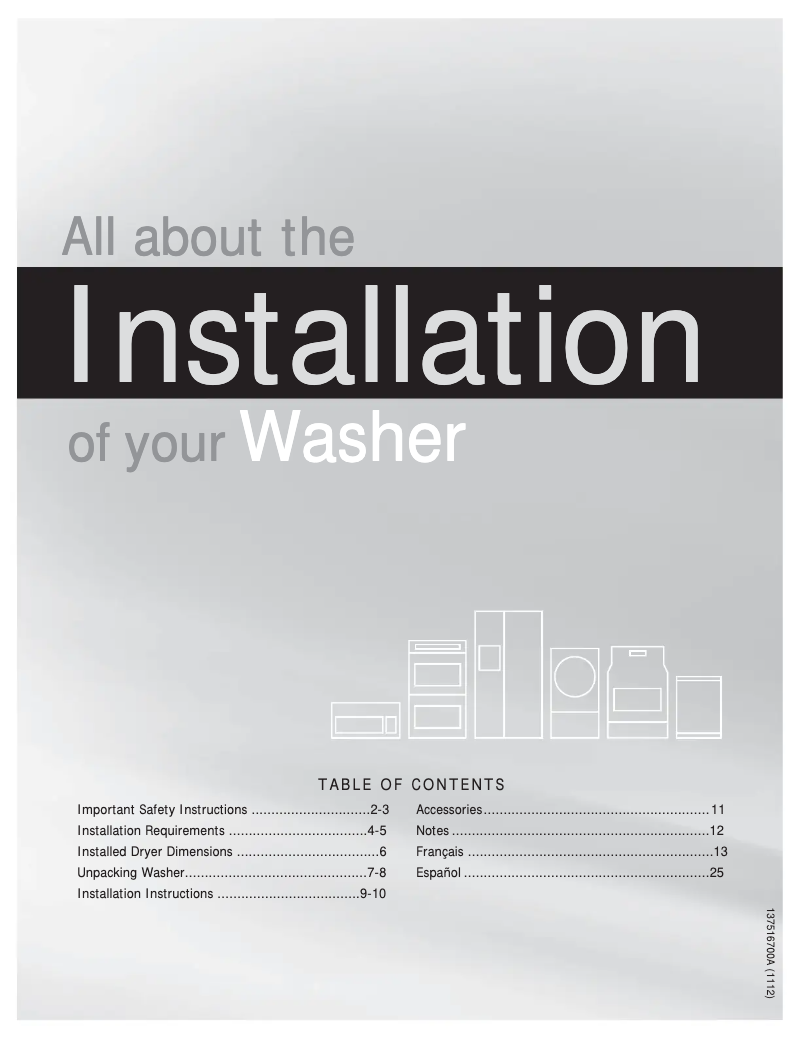 Imagen de la primera página del manual del dispositivo FAFS4073NR