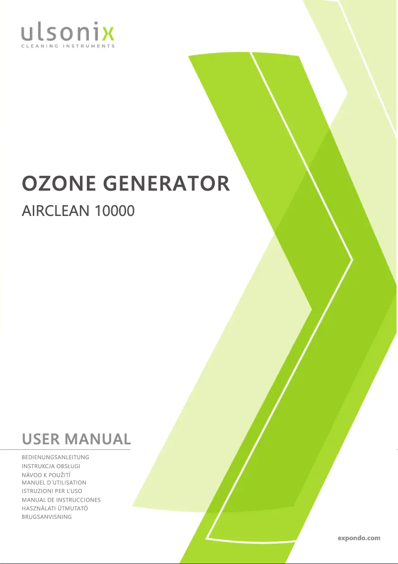 Imagen de la primera página del manual del dispositivo AIRCLEAN 10000