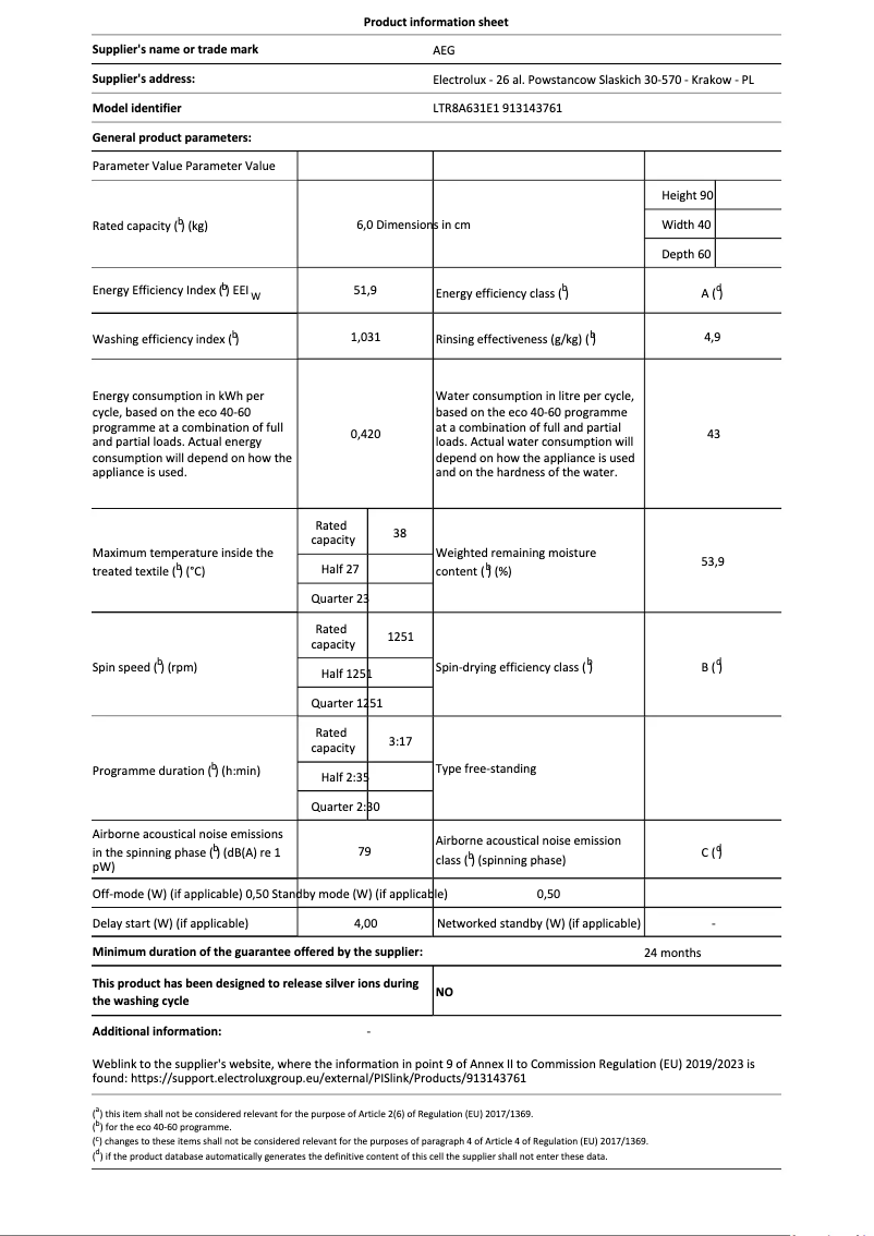 Imagen de la primera página del manual del dispositivo LTR8A631E1