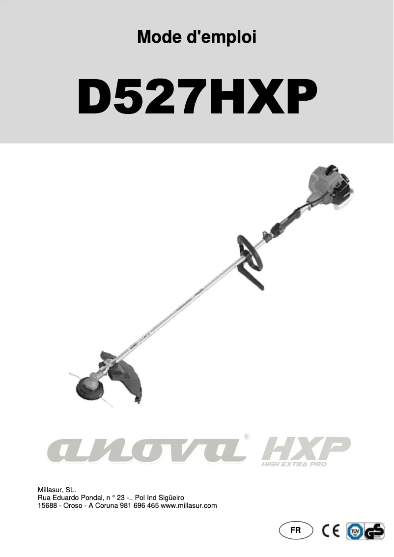 Página 1 del manual Manual de usuario Anova D527HXP